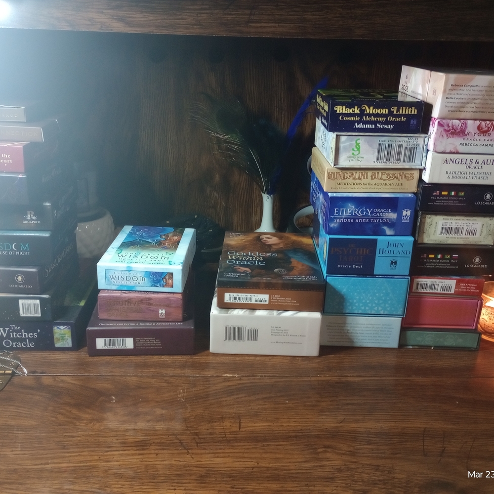 Assorted Oracle and Tarot Card Decks